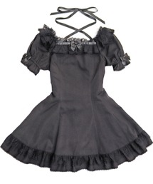 Secret Honey スクエアネックレースフリルワンピース ホワイト シークレットハニー Secret Honey スクエアネックレースフリル