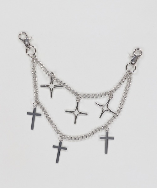 SPINNS（スピンズ）の「2連ウォレットチェーン スター＆クロス（ウォレットチェーン・レディース・A/B/C・ONESIZE）」の2枚目の写真