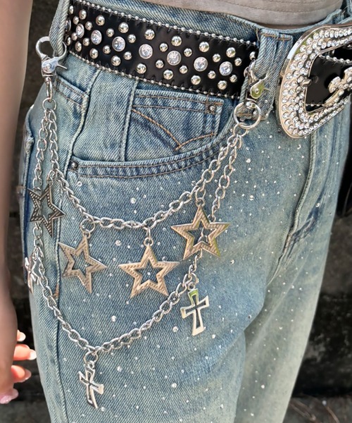 SPINNS（スピンズ）の「2連ウォレットチェーン スター＆クロス（ウォレットチェーン・レディース・A/B/C・ONESIZE）」の8枚目の写真