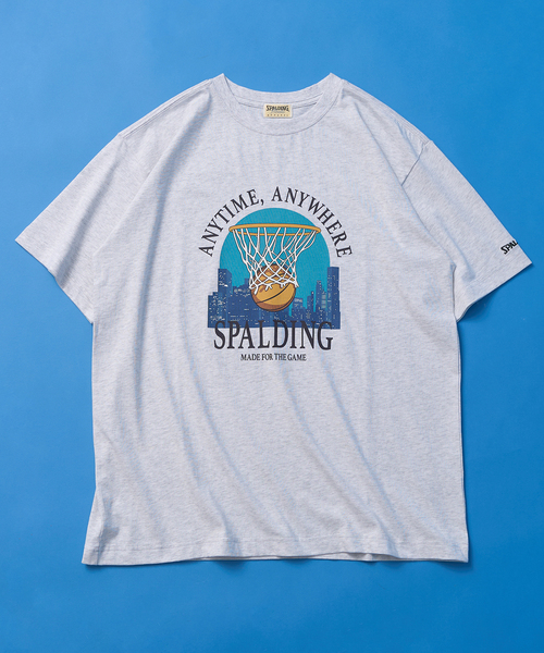 SPALDING（スポルディング）の「SPALDING / スポルディング 417別注 TEE4（Tシャツ/カットソー・メンズ・ブラック/チャコールグレー・MEDIUM/LARGE）」の2枚目の写真