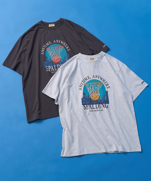 SPALDING（スポルディング）の「SPALDING / スポルディング 417別注 TEE4（Tシャツ/カットソー・メンズ・ブラック/チャコールグレー・MEDIUM/LARGE）」の4枚目の写真