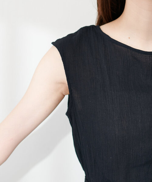 natural couture(ナチュラルクチュール)の「べっ甲Dかん太ベルト涼しげワンピース(ワンピース・レディース・ブラック/サックスブルー/ボルドー/ミント/チェック/ベージュ・FREE)」の17枚目の写真