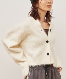 Auntie Rosa Holiday | モヘアタッチシャギークルーカーディガン(カーディガン/ボレロ)