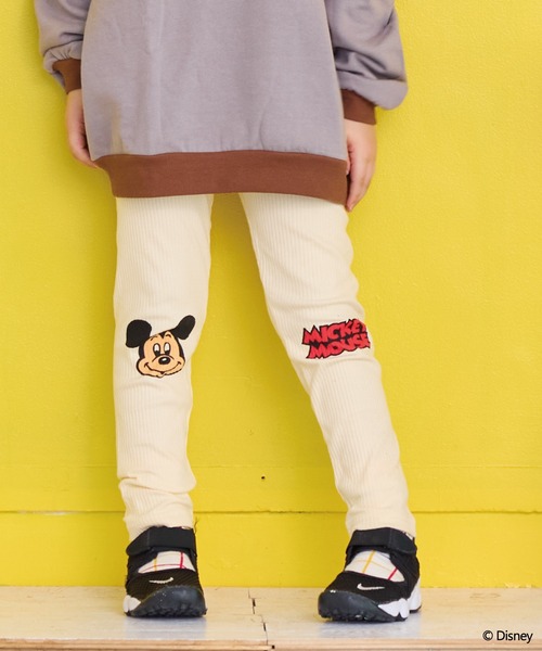 Disney(ディズニー)の「【Disney】ミッキーマウス/レギンス(レギンス/スパッツ・キッズ・レッド/オフホワイト・100/70/95/90/80/120/110)」の1枚目の写真