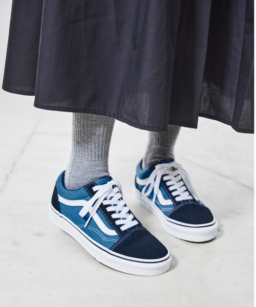 【VANS】 ヴァンズ OLD SKOOL NAVY/BLUE 国内発送 VANS バンズ US企画 OLDSKOOL オールドスクール 紺青 ネイビー
