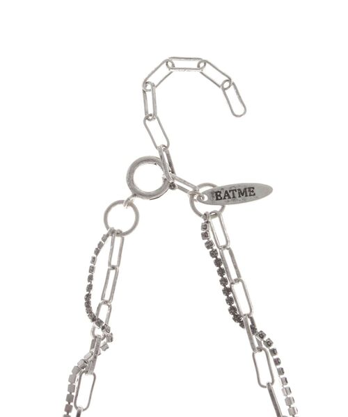 EATME(イートミー)の「ビジューダブルチェーンネックレス(ネックレス・レディース・シルバー・FREE)」の8枚目の写真