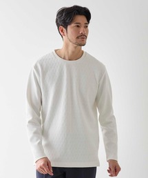 ジャガード ドッキング クルーネックロンT