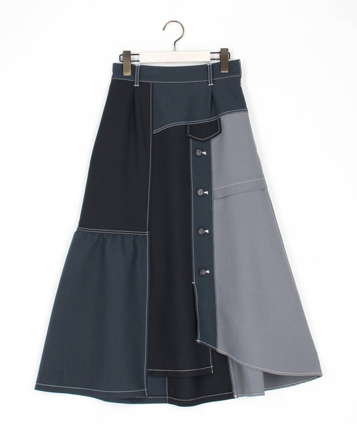 NICOLE CLUB（ニコル クラブ）の「アシンメトリーバイカラー