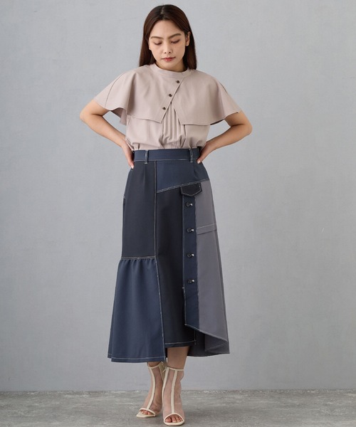 NICOLE CLUB（ニコル クラブ）の「アシンメトリーバイカラー