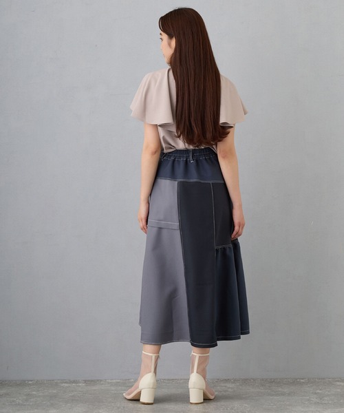 NICOLE CLUB（ニコル クラブ）の「アシンメトリーバイカラー