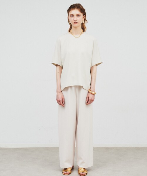 cloenc（クロエンス）の「◆【セットアップ／手洗い可】カットジョーゼットコクーンプルオーバー（Tシャツ/カットソー・レディース・ブラック/ブルー系その他/ナチュラル/ブラウン系・02）」の9枚目の写真