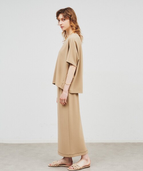 cloenc（クロエンス）の「◆【セットアップ／手洗い可】カットジョーゼットコクーンプルオーバー（Tシャツ/カットソー・レディース・ブラック/ブルー系その他/ナチュラル/ブラウン系・02）」の13枚目の写真