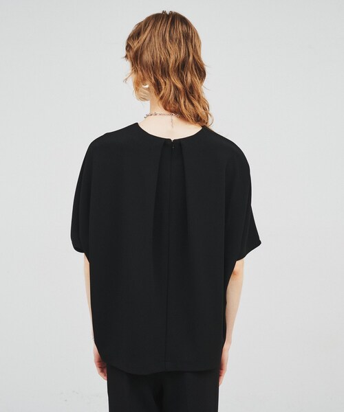 cloenc（クロエンス）の「◆【セットアップ／手洗い可】カットジョーゼットコクーンプルオーバー（Tシャツ/カットソー・レディース・ブラック/ブルー系その他/ナチュラル/ブラウン系・02）」の22枚目の写真