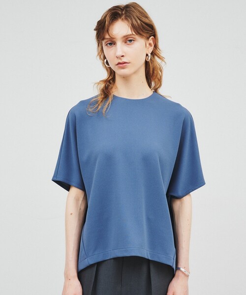 cloenc（クロエンス）の「◆【セットアップ／手洗い可】カットジョーゼットコクーンプルオーバー（Tシャツ/カットソー・レディース・ブラック/ブルー系その他/ナチュラル/ブラウン系・02）」の7枚目の写真