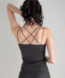 bijorie | 【bijorie】カップ付きバッククロスキャミ／NEW BASIC (アルガンオイル配合)(その他アンダーウェア/インナー)