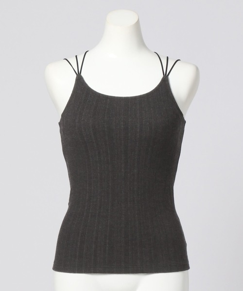 bijorie（ビジュリィ）の「【bijorie】カップ付きバッククロスキャミ／NEW BASIC (アルガンオイル配合)（その他アンダーウェア/インナー・レディース・ブラック/オフホワイト/カーキ・MEDIUM/LARGE/LG）」の9枚目の写真