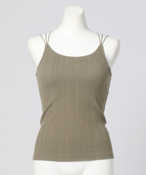 bijorie（ビジュリィ）の「【bijorie】カップ付きバッククロスキャミ／NEW BASIC (アルガンオイル配合)（その他アンダーウェア/インナー・レディース・ブラック/オフホワイト/カーキ・MEDIUM/LARGE/LG）」の10枚目の写真