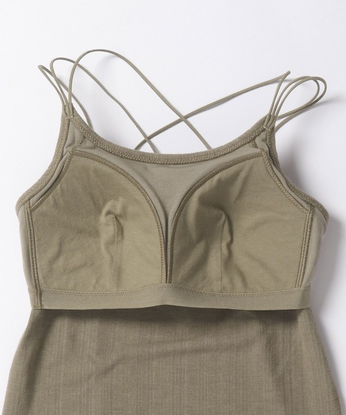 bijorie（ビジュリィ）の「【bijorie】カップ付きバッククロスキャミ／NEW BASIC (アルガンオイル配合)（その他アンダーウェア/インナー・レディース・ブラック/オフホワイト/カーキ・MEDIUM/LARGE/LG）」の13枚目の写真