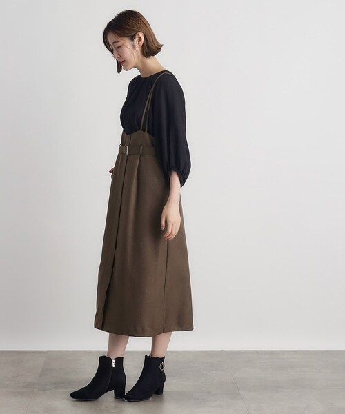 grove（グローブ）の「◆ツイードMIXサス付きスカート（スカート・レディース・ブラウン系その他/グレー系3/ネイビー/ブラック・02/03/01/04/05）」の7枚目の写真