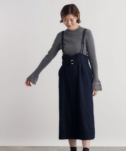 grove（グローブ）の「◆ツイードMIXサス付きスカート（スカート・レディース・ブラウン系その他/グレー系3/ネイビー/ブラック・02/03/01/04/05）」の9枚目の写真