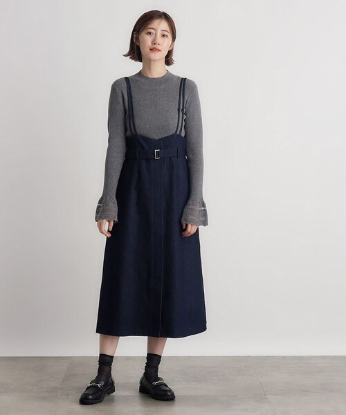 grove（グローブ）の「◆ツイードMIXサス付きスカート（スカート・レディース・ブラウン系その他/グレー系3/ネイビー/ブラック・02/03/01/04/05）」の10枚目の写真