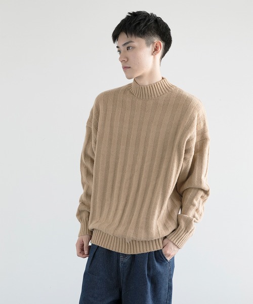 aimoha(アイモハ)の「aimoha men Soft Texture high-necked Knit Sweater(ニット/セーター・メンズ・ダークグレー/ベージュ/ブラック・MEDIUM/LARGE/X-LARGE/XX-LARGE/XXX-LARGE)」の3枚目の写真