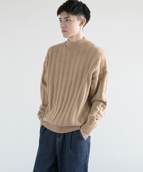 aimoha(アイモハ)の「aimoha men Soft Texture high-necked Knit Sweater(ニット/セーター・メンズ・ダークグレー/ベージュ/ブラック・MEDIUM/LARGE/X-LARGE/XX-LARGE/XXX-LARGE)」の5枚目の写真