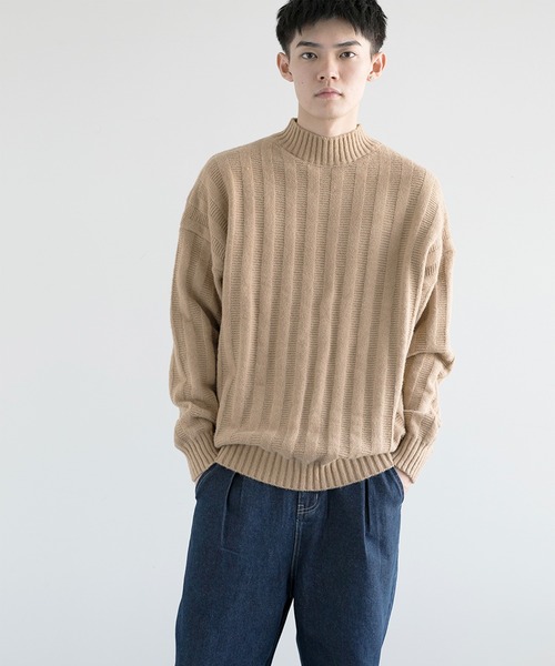 aimoha(アイモハ)の「aimoha men Soft Texture high-necked Knit Sweater(ニット/セーター・メンズ・ダークグレー/ベージュ/ブラック・MEDIUM/LARGE/X-LARGE/XX-LARGE/XXX-LARGE)」の7枚目の写真