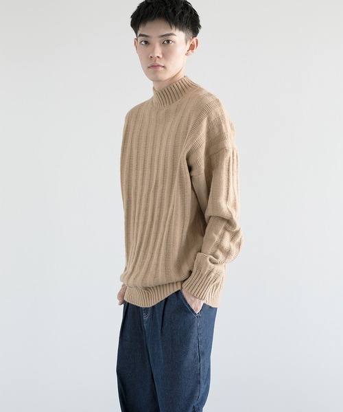 aimoha(アイモハ)の「aimoha men Soft Texture high-necked Knit Sweater(ニット/セーター・メンズ・ダークグレー/ベージュ/ブラック・MEDIUM/LARGE/X-LARGE/XX-LARGE/XXX-LARGE)」の8枚目の写真