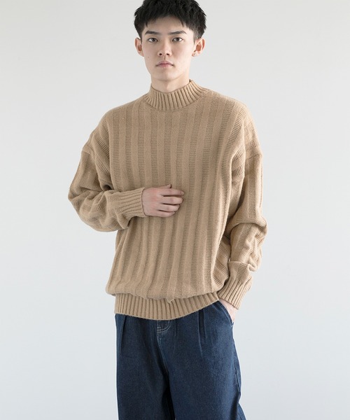 aimoha(アイモハ)の「aimoha men Soft Texture high-necked Knit Sweater(ニット/セーター・メンズ・ダークグレー/ベージュ/ブラック・MEDIUM/LARGE/X-LARGE/XX-LARGE/XXX-LARGE)」の10枚目の写真