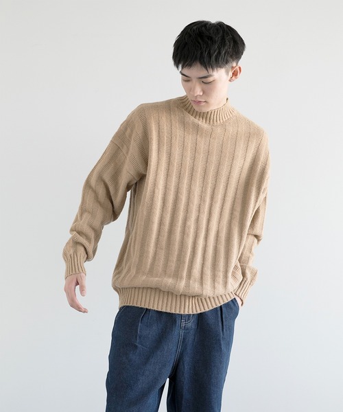 aimoha(アイモハ)の「aimoha men Soft Texture high-necked Knit Sweater(ニット/セーター・メンズ・ダークグレー/ベージュ/ブラック・MEDIUM/LARGE/X-LARGE/XX-LARGE/XXX-LARGE)」の11枚目の写真
