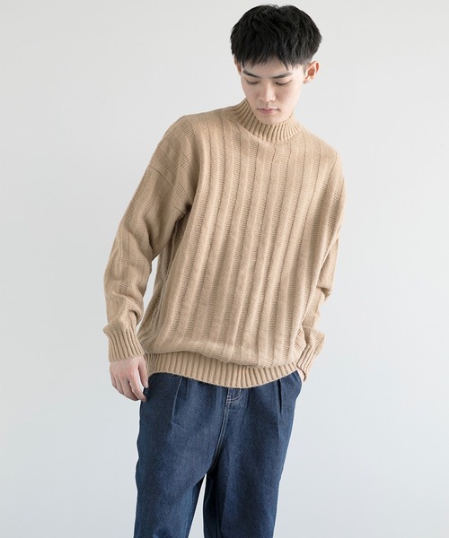 aimoha(アイモハ)の「aimoha men Soft Texture high-necked Knit Sweater(ニット/セーター・メンズ・ダークグレー/ベージュ/ブラック・MEDIUM/LARGE/X-LARGE/XX-LARGE/XXX-LARGE)」の12枚目の写真
