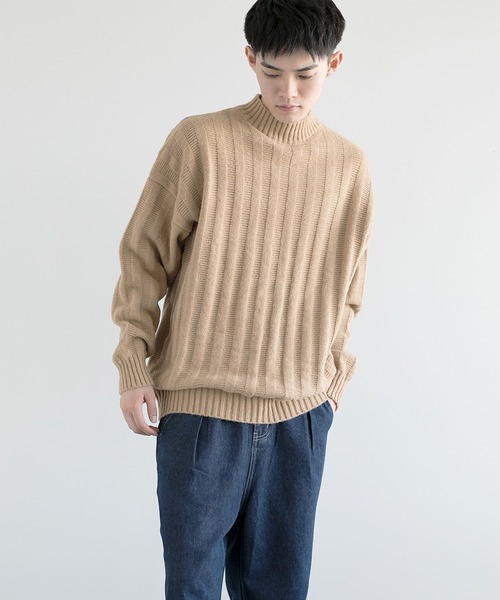 aimoha(アイモハ)の「aimoha men Soft Texture high-necked Knit Sweater(ニット/セーター・メンズ・ダークグレー/ベージュ/ブラック・MEDIUM/LARGE/X-LARGE/XX-LARGE/XXX-LARGE)」の13枚目の写真