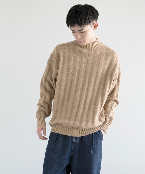aimoha(アイモハ)の「aimoha men Soft Texture high-necked Knit Sweater(ニット/セーター・メンズ・ダークグレー/ベージュ/ブラック・MEDIUM/LARGE/X-LARGE/XX-LARGE/XXX-LARGE)」の15枚目の写真