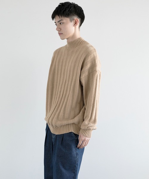 aimoha(アイモハ)の「aimoha men Soft Texture high-necked Knit Sweater(ニット/セーター・メンズ・ダークグレー/ベージュ/ブラック・MEDIUM/LARGE/X-LARGE/XX-LARGE/XXX-LARGE)」の22枚目の写真