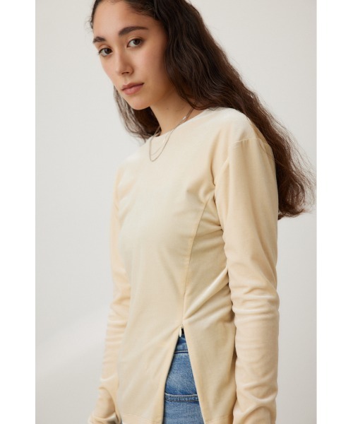 crie conforto(クリーコンフォルト)の「2WAYベロアトップス 秋服(Tシャツ/カットソー・レディース・ダークグレー/キナリ/ブラウン・FREE)」の21枚目の写真