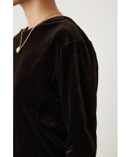 crie conforto(クリーコンフォルト)の「2WAYベロアトップス 秋服(Tシャツ/カットソー・レディース・ダークグレー/キナリ/ブラウン・FREE)」の11枚目の写真