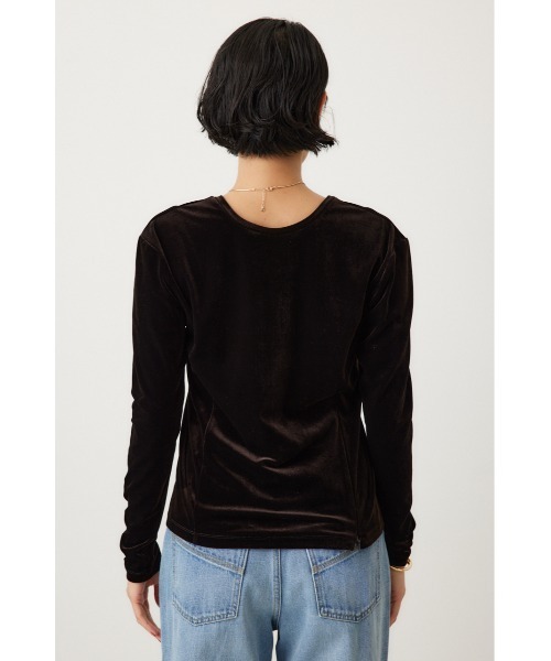 crie conforto(クリーコンフォルト)の「2WAYベロアトップス 秋服(Tシャツ/カットソー・レディース・ダークグレー/キナリ/ブラウン・FREE)」の15枚目の写真