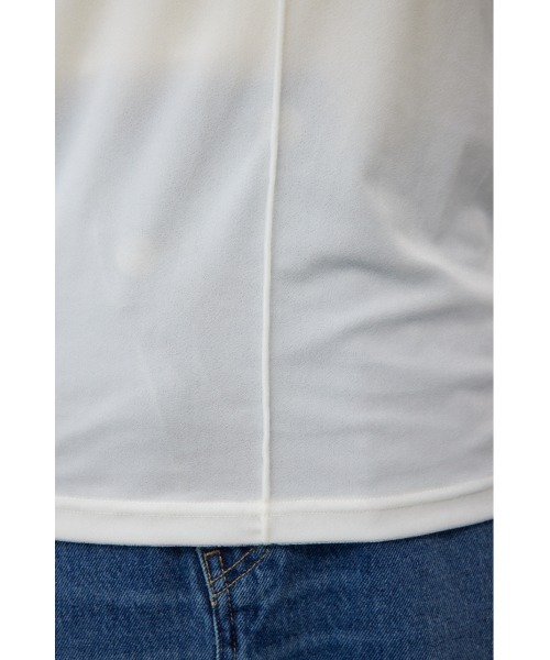 AZUL by moussy（アズールバイマウジー）の「ベロアカットトップス（Tシャツ/カットソー・レディース・ダークグリーン/ブラック/アイボリー・FREE）」の14枚目の写真