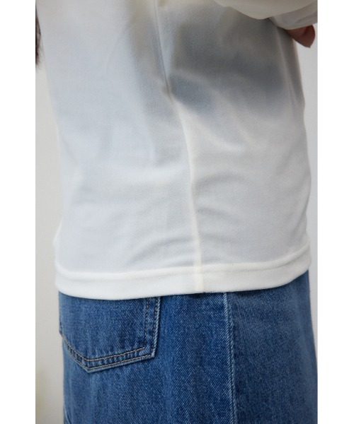 AZUL by moussy（アズールバイマウジー）の「ベロアカットトップス（Tシャツ/カットソー・レディース・ダークグリーン/ブラック/アイボリー・FREE）」の13枚目の写真