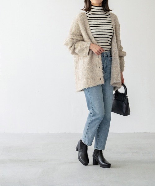 menue(メヌエ)の「プラットフォーム リブニットソックスブーツ(ブーツ・レディース・シルバー/ブラック・S/SS/3L/LL/L/M)」の14枚目の写真