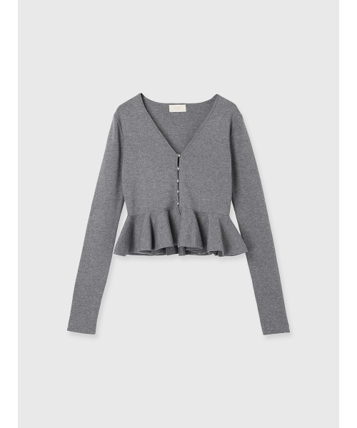 EIMY ISTOIRE(エイミーイストワール)の「バルーンヘムニットカーディガン(カーディガン/ボレロ・レディース・ホワイト/ブラック/グレー・F)」の19枚目の写真