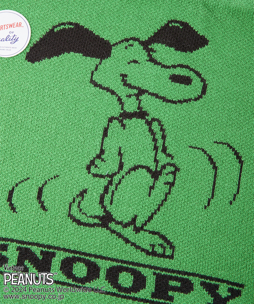 journal standard Furniture （ジャーナルスタンダードファニチャー）の「【PEANUTS×SPORTS WEAR by JSF】別注 KNIT CUSHION クッションカバー（クッション/クッションカバー・レディース・グリーン/イエロー/オレンジ/ブルー・FREE）」の8枚目の写真