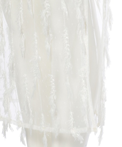 Edit Sheen(エディットシーン)の「フリンジチュールラップスカート(スカート・レディース・ブラック/ホワイト・F)」の8枚目の写真