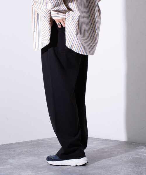 GEVACO（ゲバコ）の「【GEVACO/ゲバコ】TR タック入り イージーワイドパンツ チェック ワンポイントロゴ（スラックス・メンズ・グレー系その他/ブラック/グレー・M/L）」の17枚目の写真