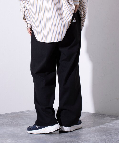 GEVACO（ゲバコ）の「【GEVACO/ゲバコ】TR タック入り イージーワイドパンツ チェック ワンポイントロゴ（スラックス・メンズ・グレー系その他/ブラック/グレー・M/L）」の18枚目の写真