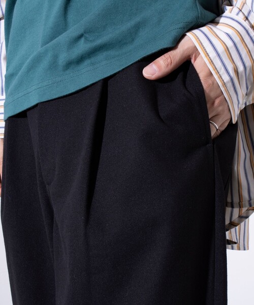 GEVACO（ゲバコ）の「【GEVACO/ゲバコ】TR タック入り イージーワイドパンツ チェック ワンポイントロゴ（スラックス・メンズ・グレー系その他/ブラック/グレー・M/L）」の21枚目の写真