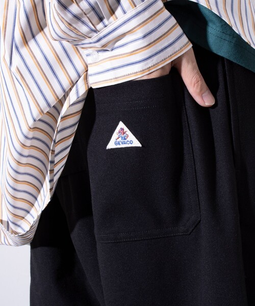 GEVACO（ゲバコ）の「【GEVACO/ゲバコ】TR タック入り イージーワイドパンツ チェック ワンポイントロゴ（スラックス・メンズ・グレー系その他/ブラック/グレー・M/L）」の22枚目の写真