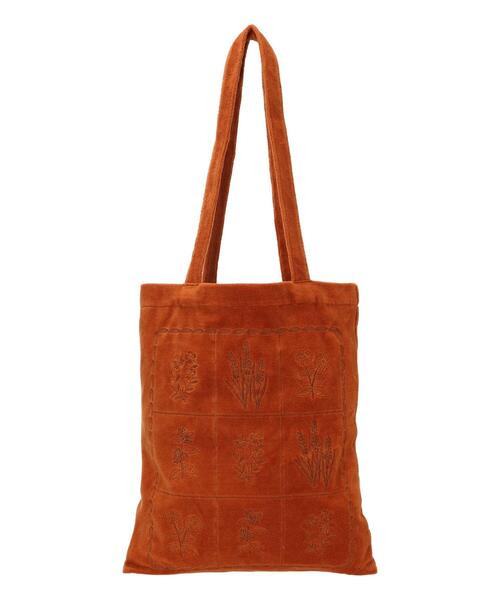 Samansa Mos2(サマンサ モスモス)の「ベロア植物図鑑柄刺繍トートバッグ(ハンドバッグ・レディース・オレンジ/ベージュ/チャコールグレー・F)」の13枚目の写真