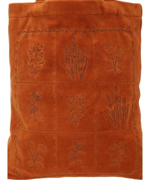 Samansa Mos2(サマンサ モスモス)の「ベロア植物図鑑柄刺繍トートバッグ(ハンドバッグ・レディース・オレンジ/ベージュ/チャコールグレー・F)」の17枚目の写真